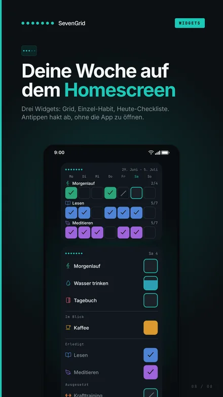 Screenshot: Widgets